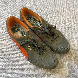 Brand New DS Vintage Puma Lab II in Olive Green/Orange size 9.5 mens Sneakers